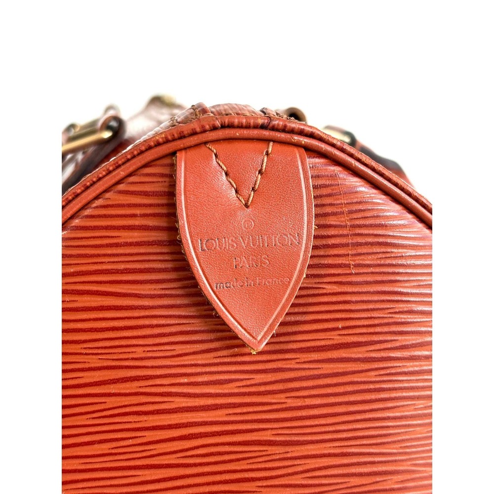 Louis Vuitton Speedy 30 Kenyan Brown Epi Leather Vintage Satchel Bag 1985-2012 - Picture 11 of 12
